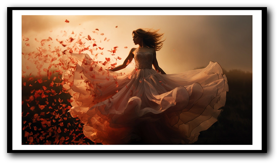 The Floating Rose fine art fotografia amb marc